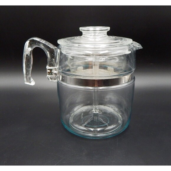 Pyrex Glass 9 Cup Coffee Pot Flameware Percolator Complete #7759-B - Picture 3 of 15